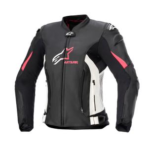 Alpinestars GP PLUS 4 дамско яке за мотоциклетизъм черно, бяло и розово