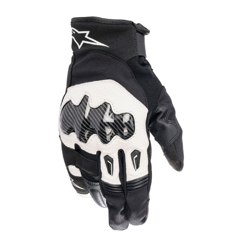 Alpinestars SMX-1 Drystar черно-бели ръкавици за мотоциклет