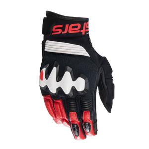 Alpinestars Halo черни, бели и червени ръкавици за мотоциклет