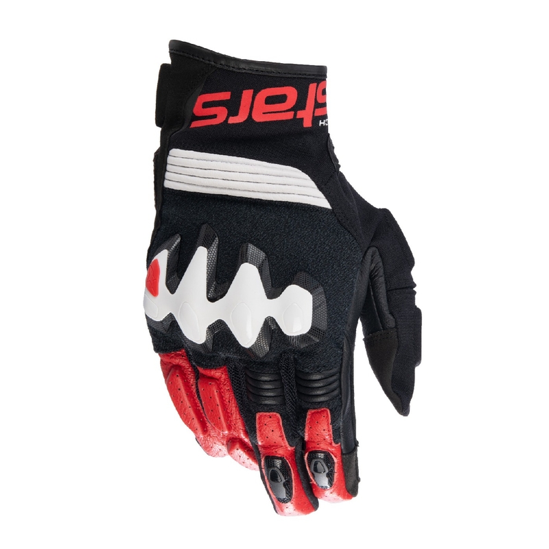 Alpinestars Halo черни, бели и червени ръкавици за мотоциклет