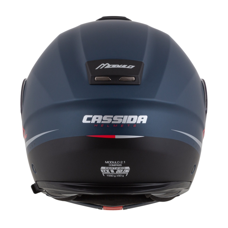Cassida Modulo 2.1 Compass флип-ъп мотоциклетна каска матово синьо перлено червено