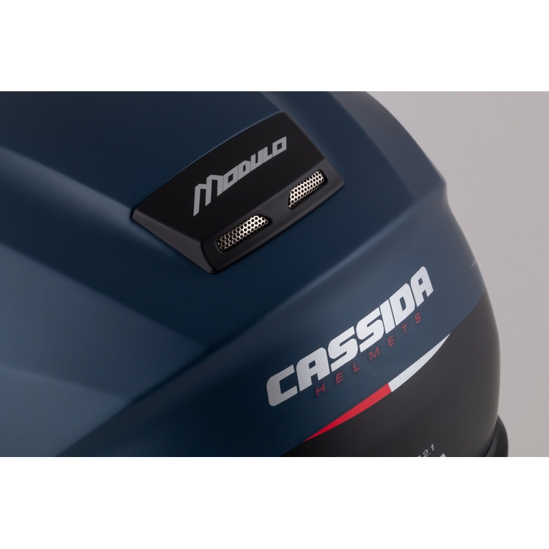 Cassida Modulo 2.1 Compass флип-ъп мотоциклетна каска матово синьо перлено червено