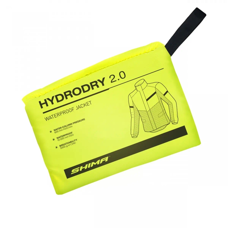 Водоустойчиво яке Shima Hydrodry 2.0, черно-флуоресцентно жълто