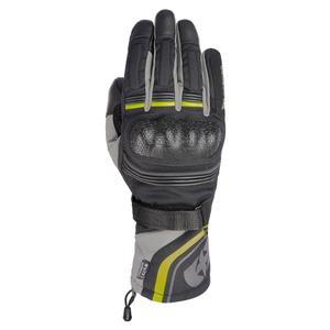 Oxford Montreal 4.0 DRY2DRY™ черно-сиво-флуорово жълти ръкавици за мотоциклетизъм