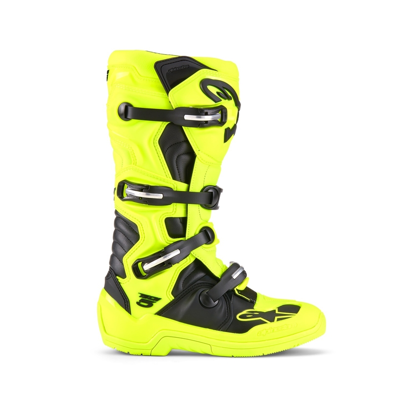 Мотоциклетни ботуши Alpinestars Tech 5, флуоресцентно жълто-черни