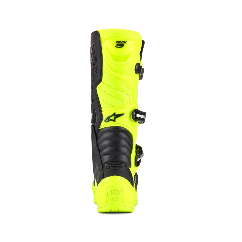 Мотоциклетни ботуши Alpinestars Tech 5, флуоресцентно жълто-черни