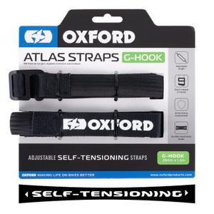 Каишки за багаж Oxford Atlas G-Hook 2 бр. черни 26 мм x 1,2 м