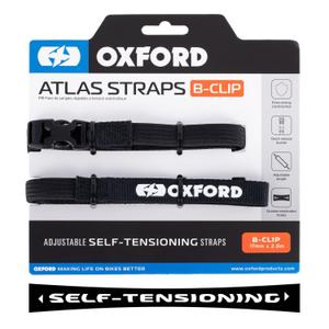 Каишки за багаж Oxford Atlas B-Clip 2 бр. черни 17 мм x 2 м