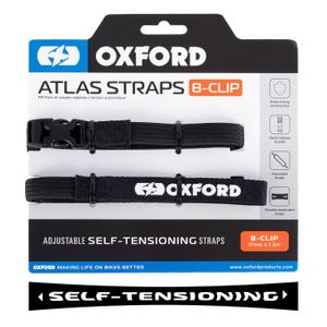 Ремъци за багаж Oxford Atlas B-Clip 2 бр. черни 17 мм x 1,2 м