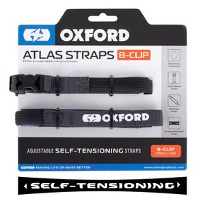 Каишки за багаж Oxford Atlas B-Clip 2 бр. сиви 17 мм x 1,2 м