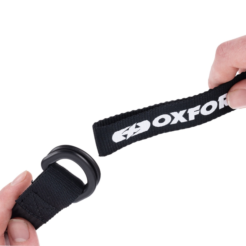 Ремъци за багаж Oxford Atlas D-Ring 2 бр. черни 26 мм x 1,2 м