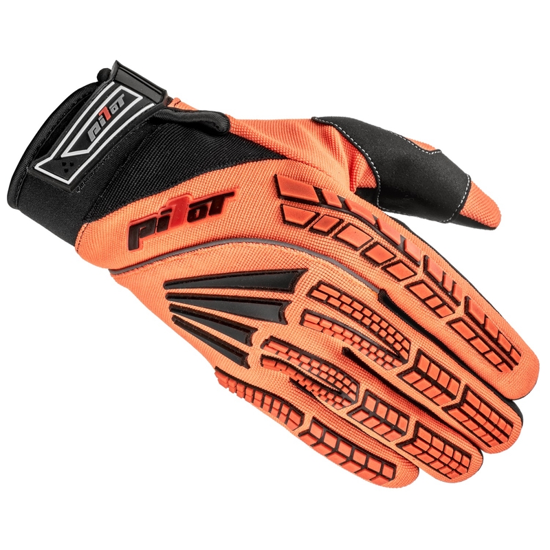 Детски ръкавици за мотокрос Pilot Pioneer fluo orange-black