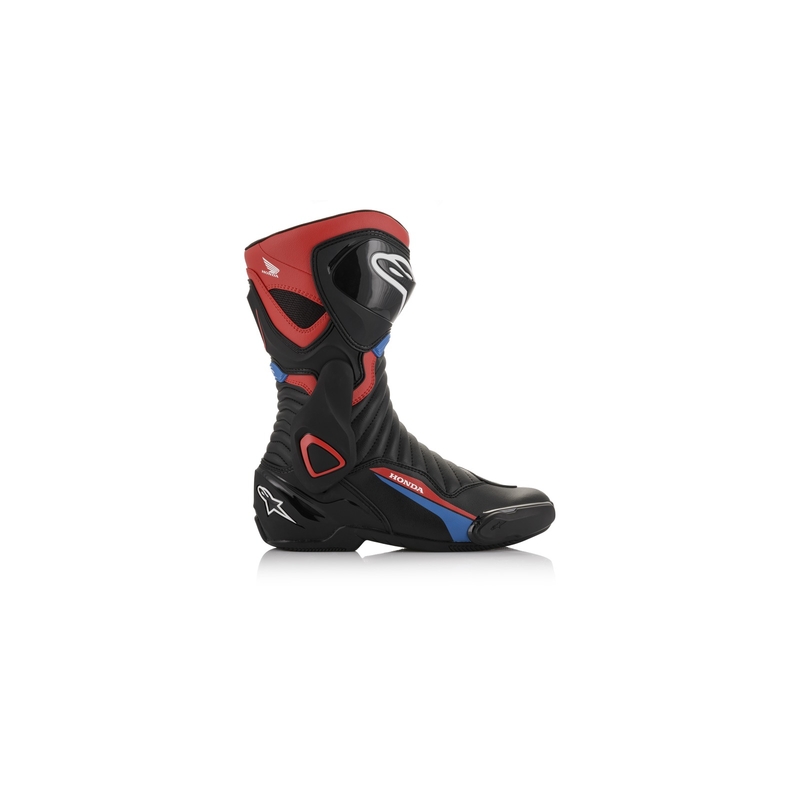 Alpinestars S-MX 6 Honda Collection Черно-червено-синьо-бели мотоциклетни ботуши