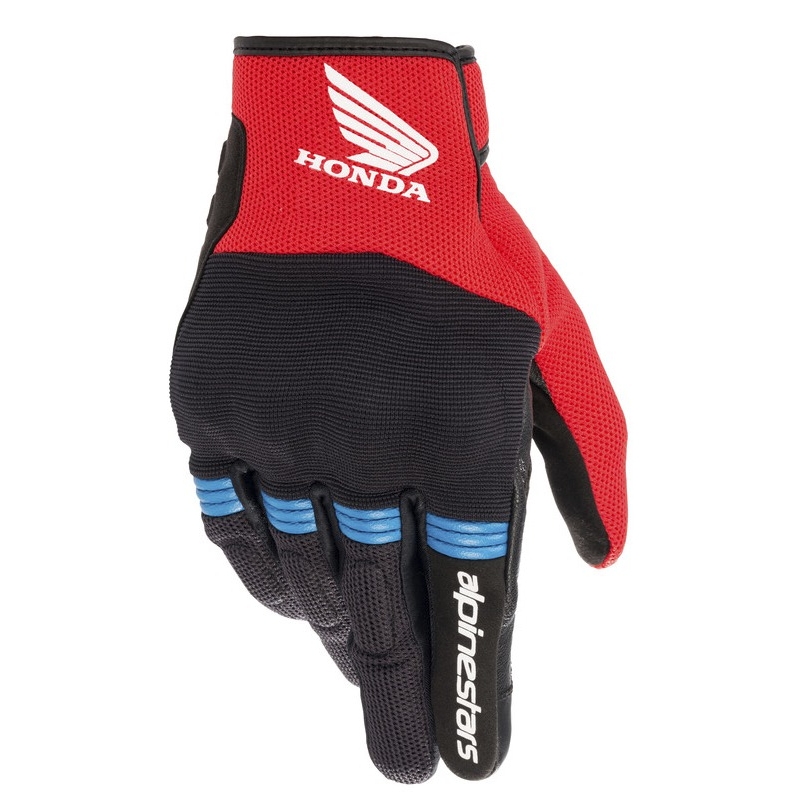 Колекция мотоциклетни ръкавици Alpinestars Copper Honda, черно-червено-сини