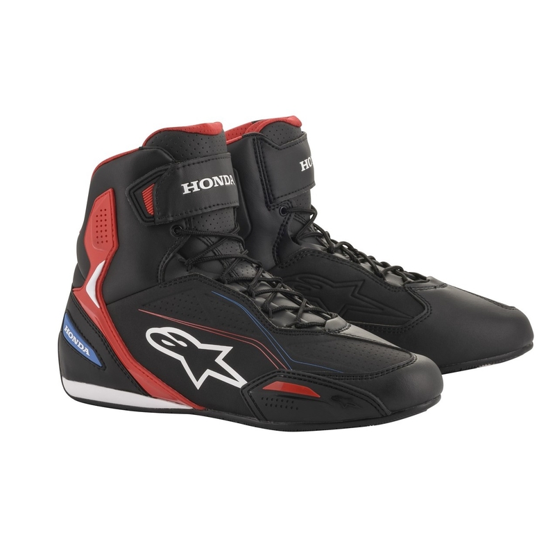 Alpinestars Faster-3 Honda collection черно-червено-сини ботуши за мотоциклет