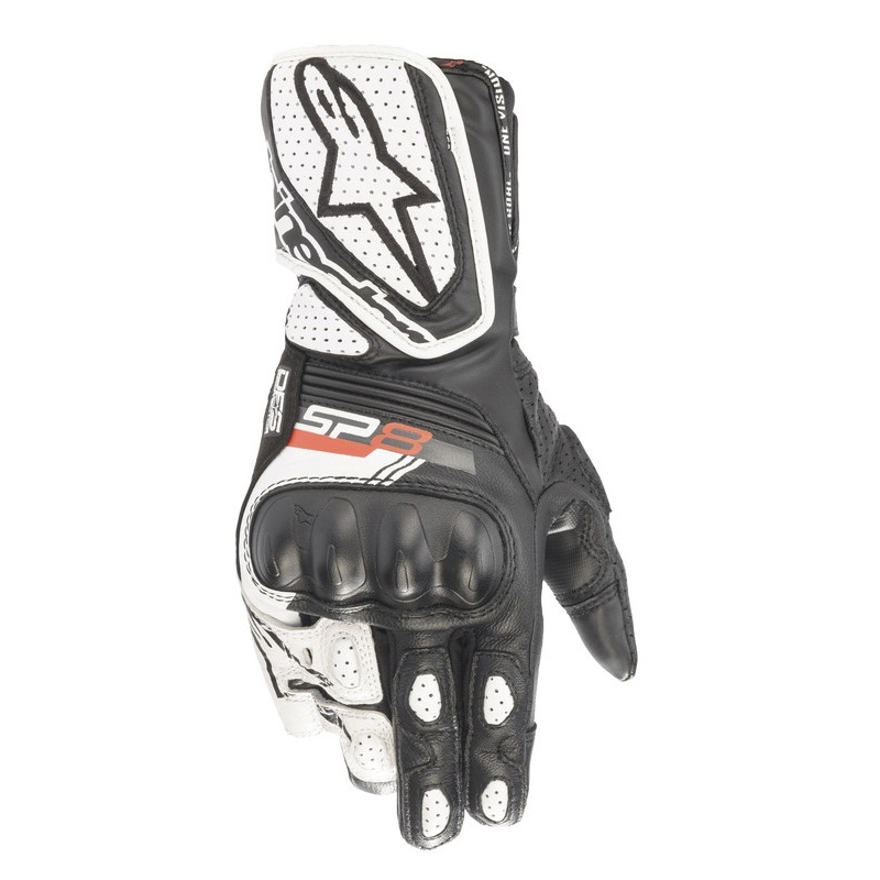 Alpinestars SP-8 дамски ръкавици за мотоциклетизъм в черно и бяло