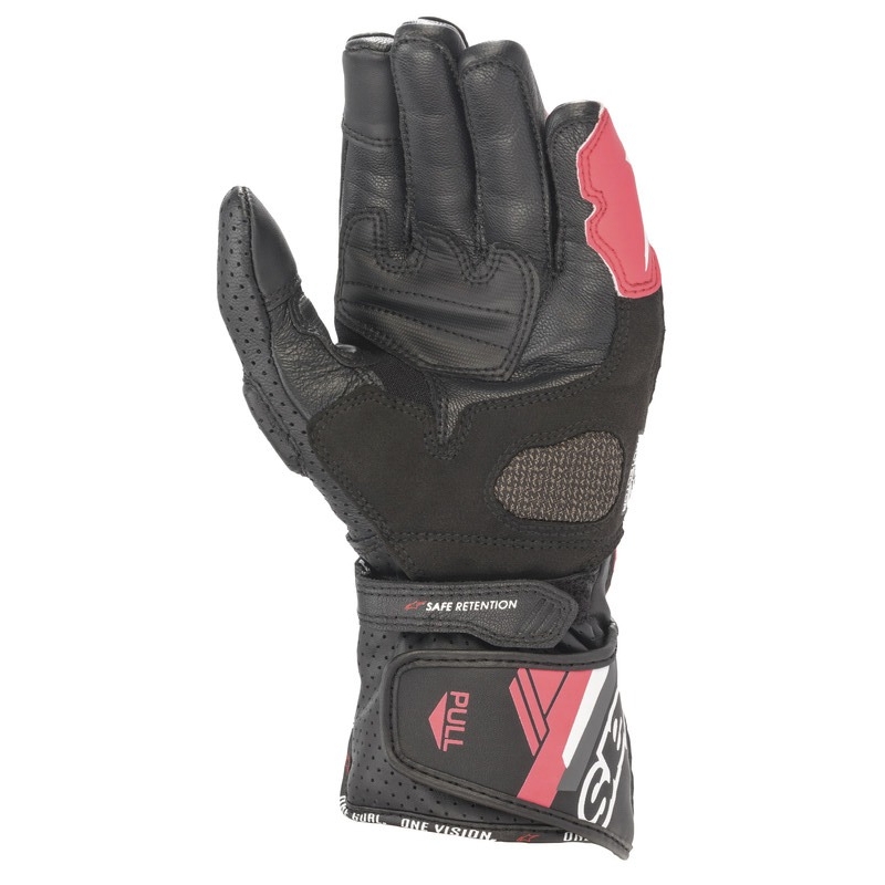 Alpinestars SP-8 дамски ръкавици за мотоциклетизъм в черно, бяло и розово
