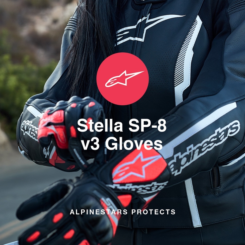 Alpinestars SP-8 дамски ръкавици за мотоциклетизъм в черно, бяло и розово
