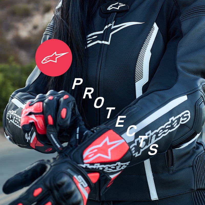 Alpinestars SP-8 дамски ръкавици за мотоциклетизъм в черно, бяло и розово