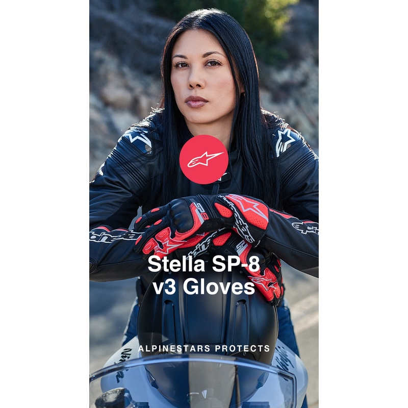 Alpinestars SP-8 дамски ръкавици за мотоциклетизъм в черно, бяло и розово
