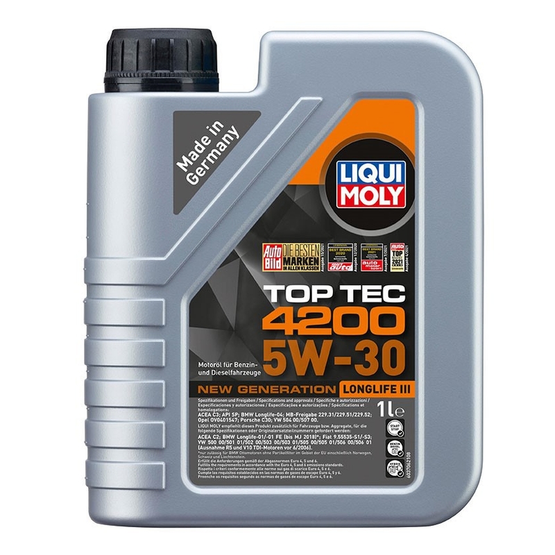 LIQUI MOLY Top Tec 4200 5W-30 Ново поколение 1 л синтетично моторно масло
