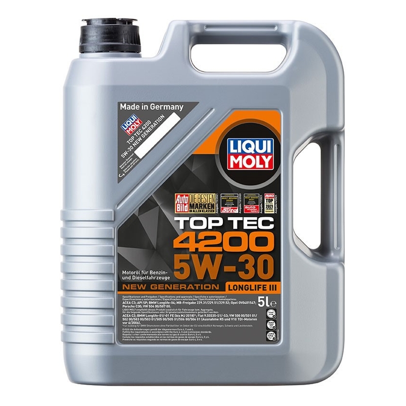 LIQUI MOLY Top Tec 4200 5W-30 Ново поколение 5 л синтетично моторно масло разпродажба