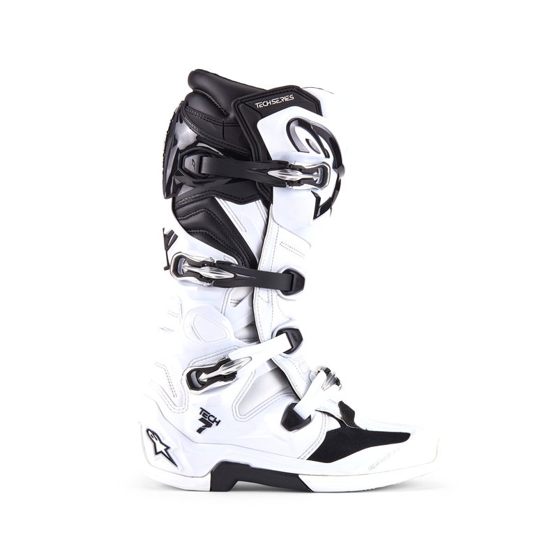 Мотоциклетни ботуши Alpinestars Tech 7, бяло-черни
