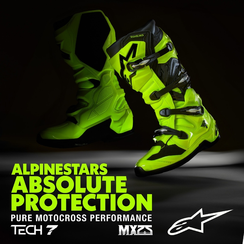 Мотоциклетни ботуши Alpinestars Tech 7, флуоресцентно жълто-черни