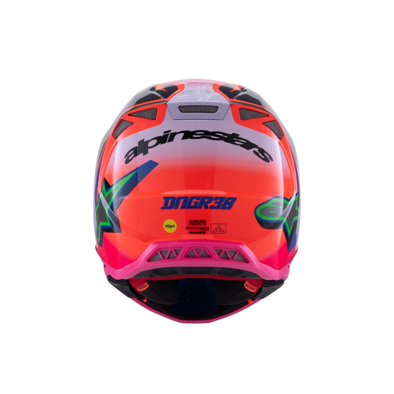 Каска за мотокрос Alpinestars Supertech S-M10 HAIDEN DEEGAN edition fluo orange-purple-pink-green