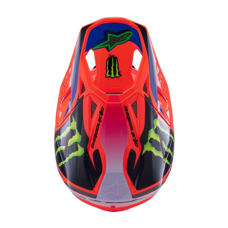 Каска за мотокрос Alpinestars Supertech S-M10 HAIDEN DEEGAN edition fluo orange-purple-pink-green