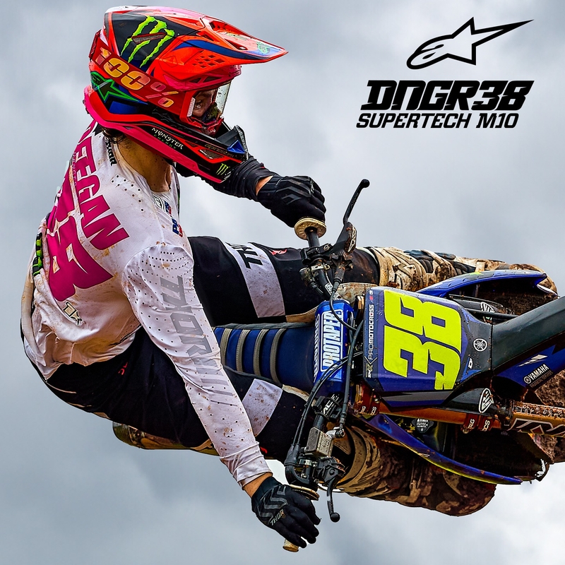 Каска за мотокрос Alpinestars Supertech S-M10 HAIDEN DEEGAN edition fluo orange-purple-pink-green