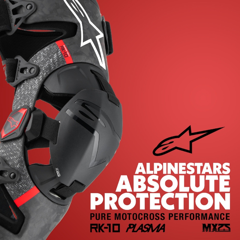 Alpinestars Supertech RK-10 Plasma наколенки черно-червени