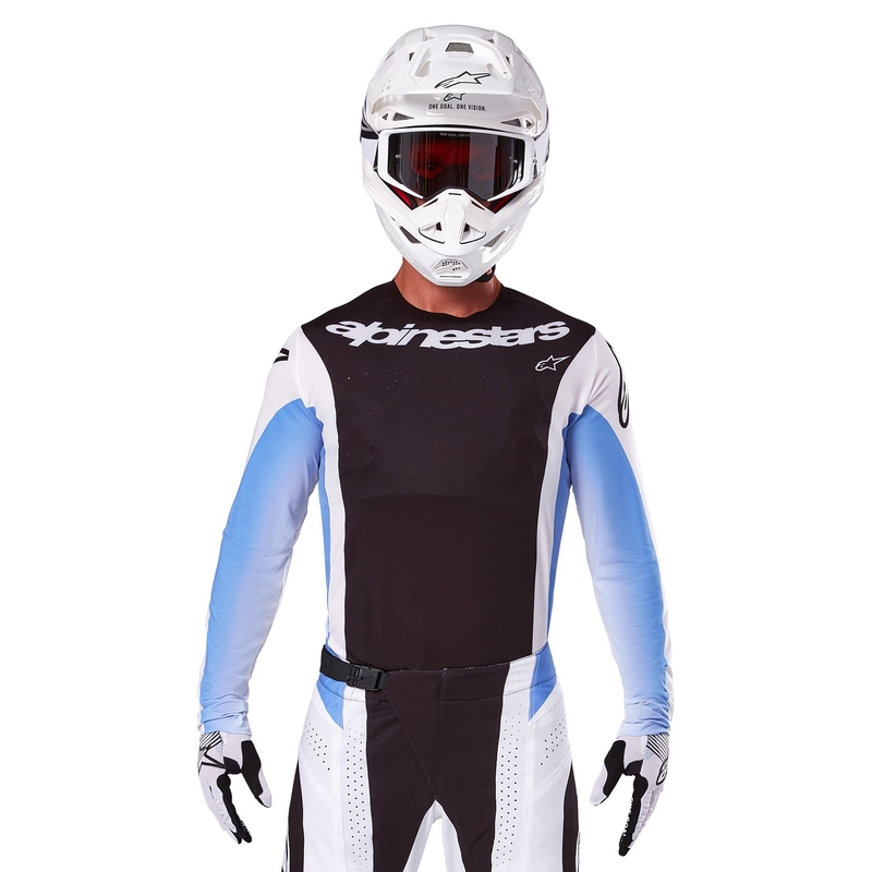 Тениска за мотокрос Alpinestars Techstar Melt черна и синя