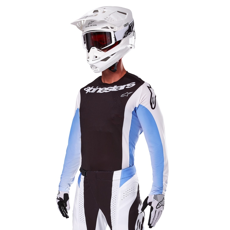 Тениска за мотокрос Alpinestars Techstar Melt черна и синя