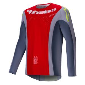 Alpinestars Techstar Melt тениска за мотокрос червено-сива