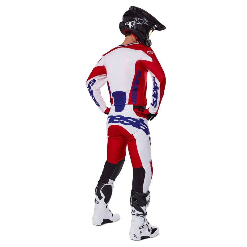 Alpinestars Racer Veil тениска за мотокрос червено и бяло