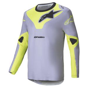 Alpinestars Racer Veil тениска за мотокрос сиво-флуорово жълто