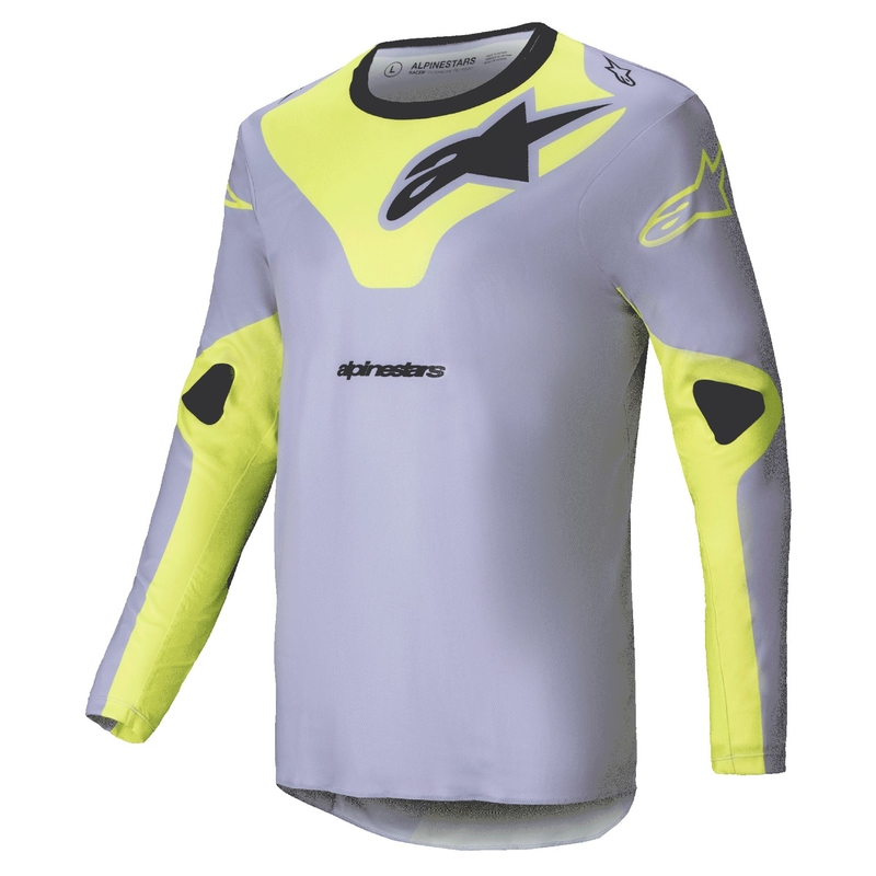 Alpinestars Racer Veil тениска за мотокрос сиво-флуорово жълто