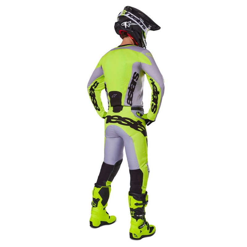 Alpinestars Racer Veil тениска за мотокрос сиво-флуорово жълто