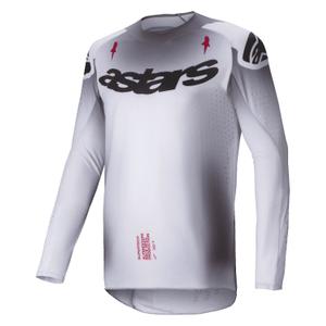 Alpinestars Supertech Maker тениска за мотокрос сребристо и черно
