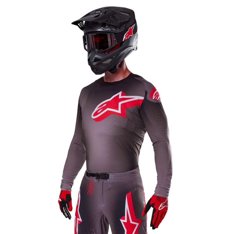 Дреха за мотокрос Alpinestars Supertech Lipan Smoke Red