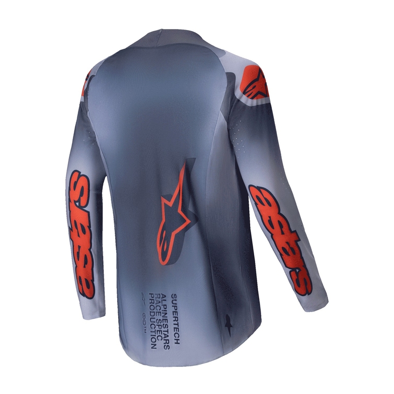 Alpinestars Supertech Lipan сиво-флуо оранжево мотокрос трико