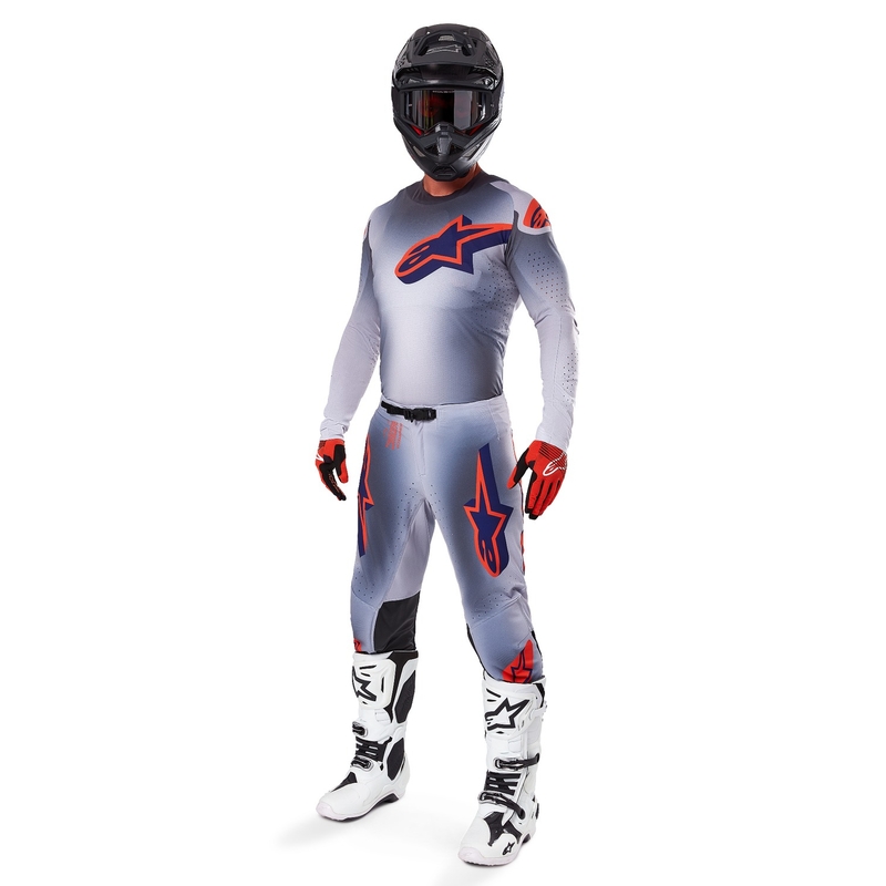Alpinestars Supertech Lipan сиво-флуо оранжево мотокрос трико