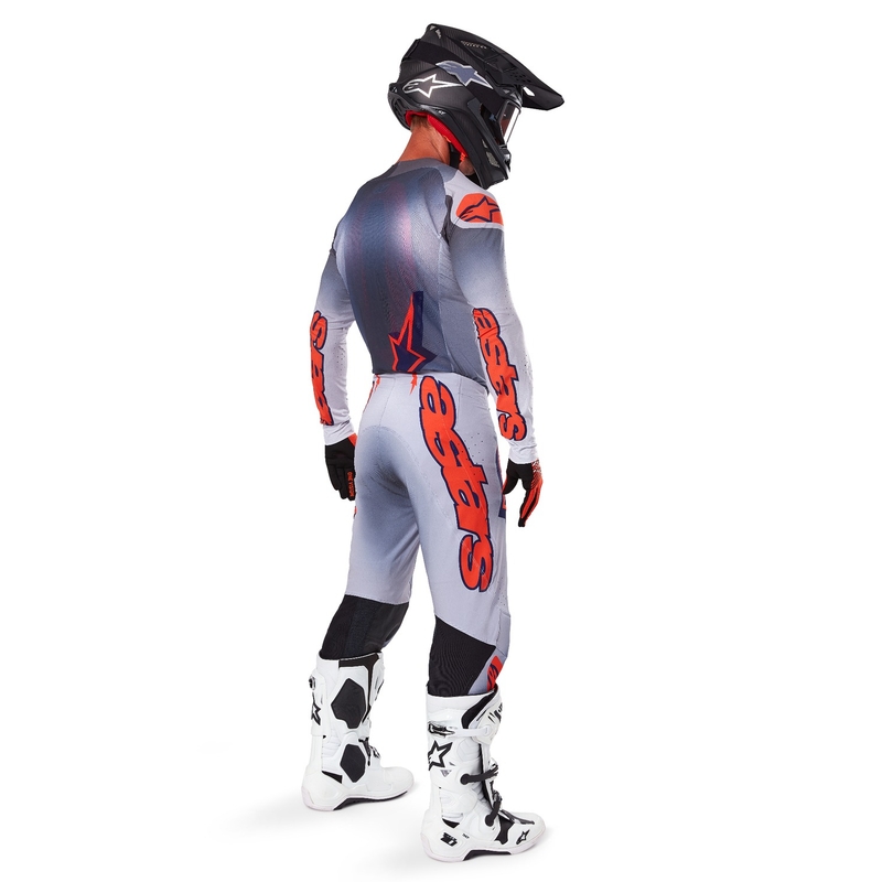 Alpinestars Supertech Lipan сиво-флуо оранжево мотокрос трико