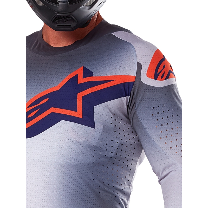 Alpinestars Supertech Lipan сиво-флуо оранжево мотокрос трико