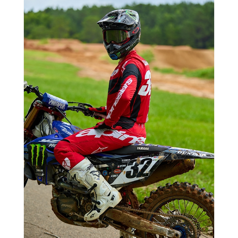 Alpinestars Techstar Dreem тениска за мотокрос червено и черно