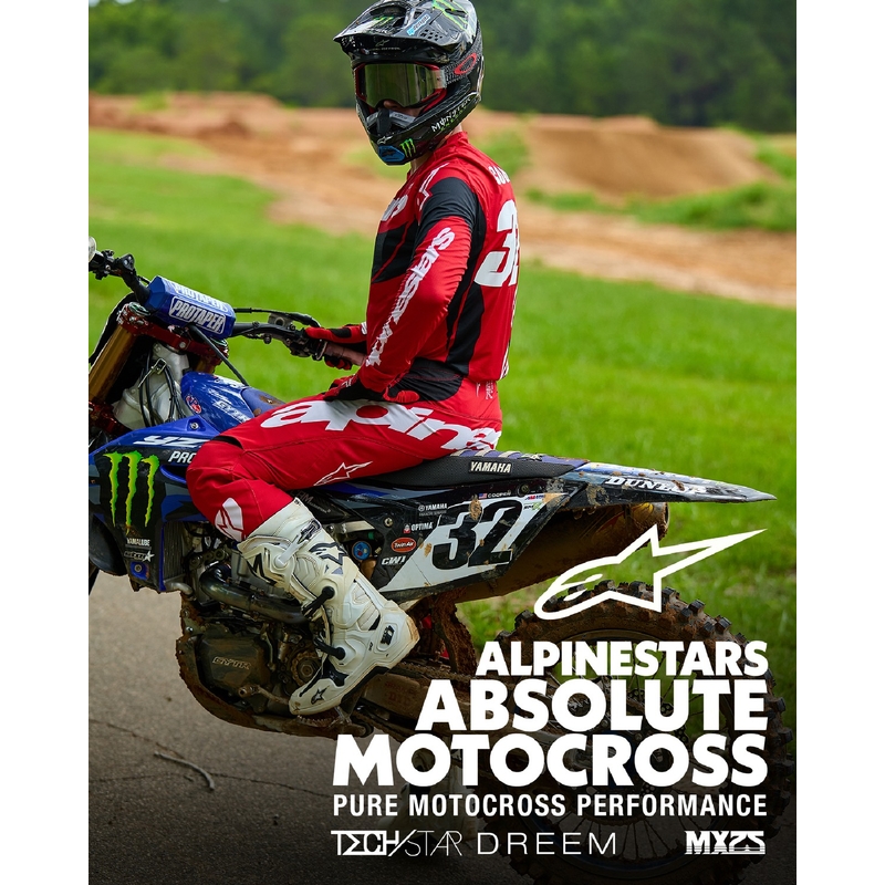 Alpinestars Techstar Dreem тениска за мотокрос червено и черно