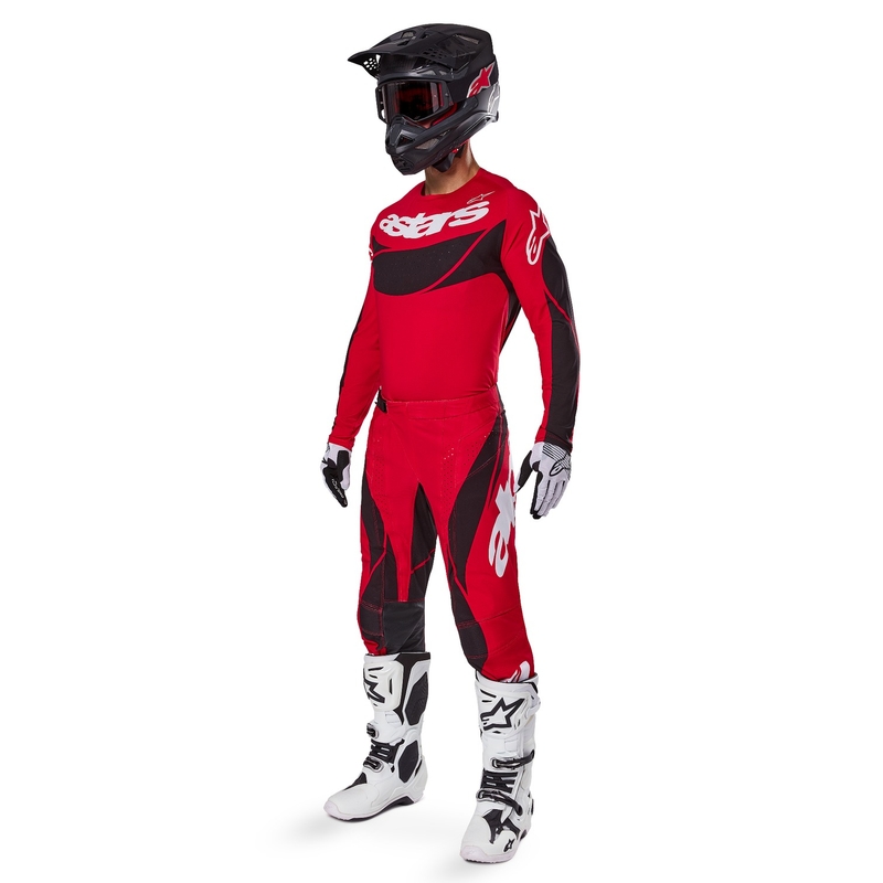 Alpinestars Techstar Dreem тениска за мотокрос червено и черно