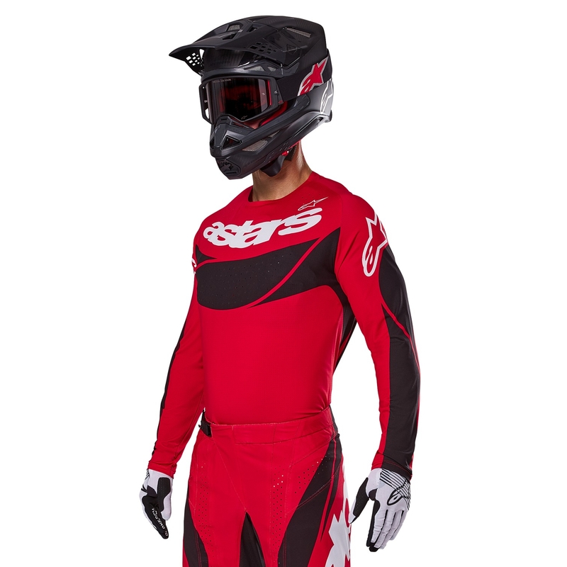 Alpinestars Techstar Dreem тениска за мотокрос червено и черно