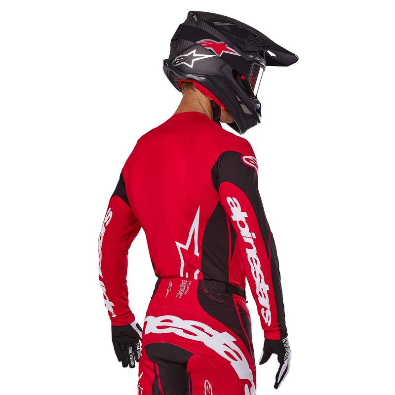 Alpinestars Techstar Dreem тениска за мотокрос червено и черно